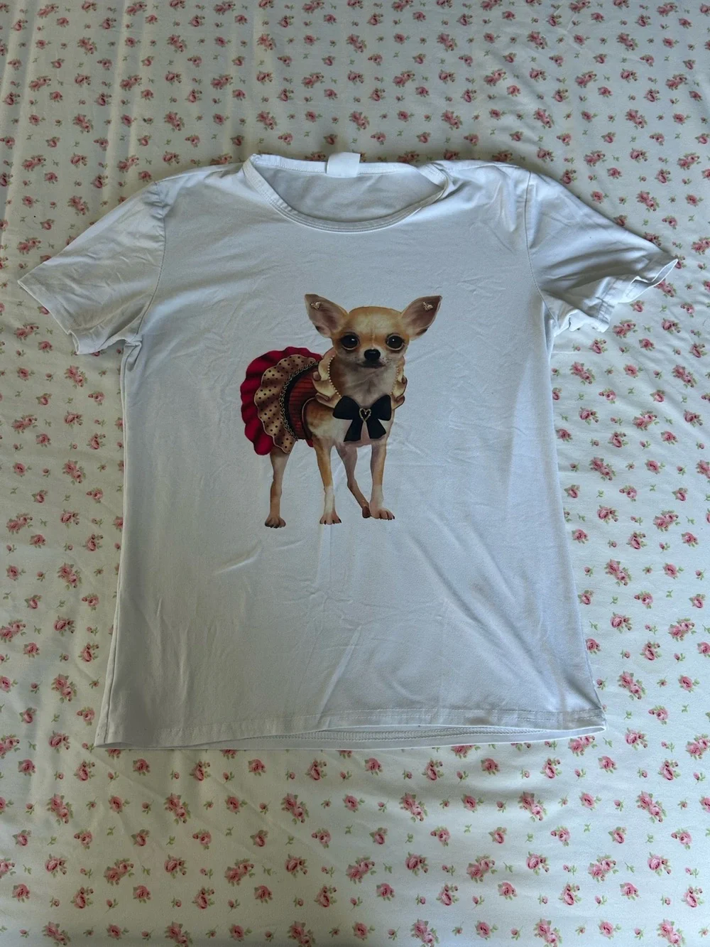 White Chihuahua Graphic Dog Tee